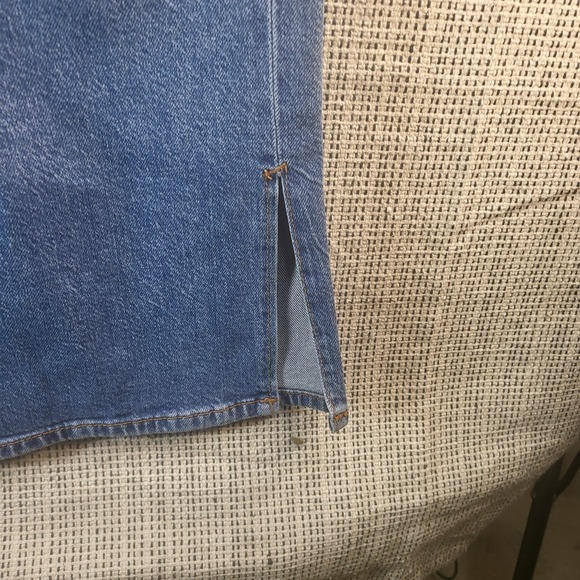 Clockhouse C&A Jeans Womens 42 Short High Rise Loose Straight Side Slit Hem - Picture 3 of 10